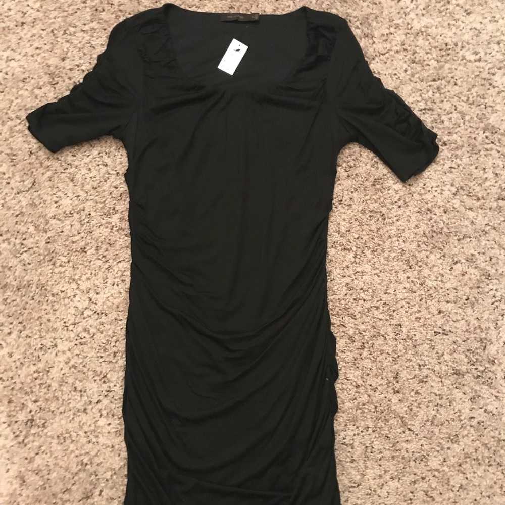 Limited Black Short Sleeved Body Con Dress